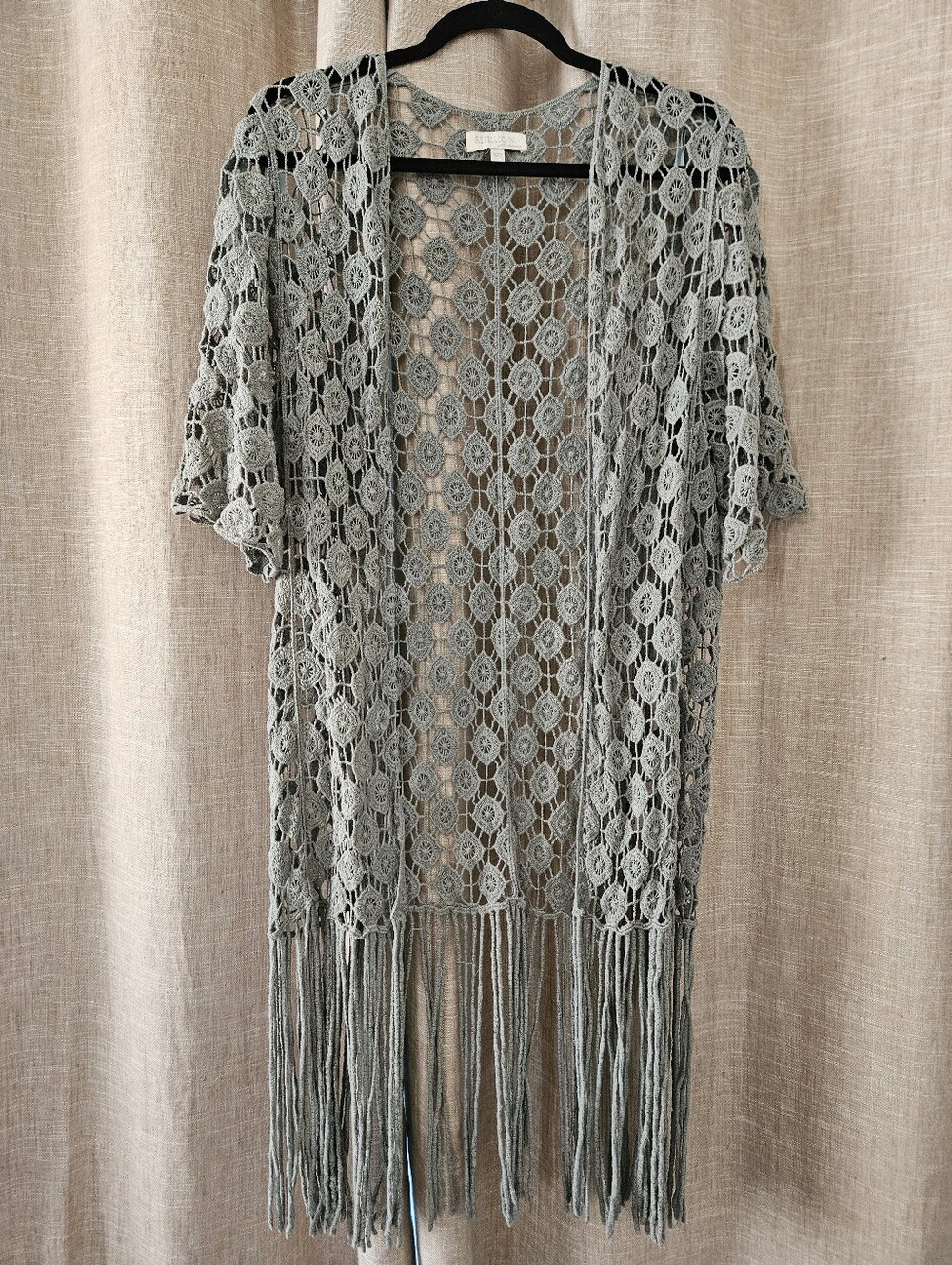 Rebellion Again Army Green Crocheted Kimono XS (Possible S/M/L)